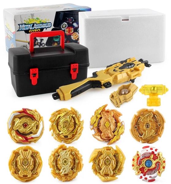 Toupie beyblade Bleyblade Battle Burst, ensemble Version or avec lanceur à poignée dans une boîte de rangement, jouets pour enfants 2205053280595