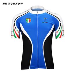 Tour 2017 Cycling Jersey Men Blue Italie Pro Team Vêtements Vêtements Wear Nowgonow Tops Road Racing Mountain Triathlon Summer Maillot CI2817