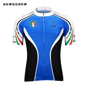Tour 2017 Cycling Jersey Men Blue Italie Pro Team Vêtements Vêtements de vélos Nowgonow Tops Road Racing Mountain Triathlon Summer Maillot CI262I