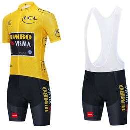 Tour 2024 Frankrijk Cycling Jersey Jumbo Team Bike Shorts Set Men Women Uae Team Quick Dry Pro Ciclismo Maillot Jersey 20d Bibs Pants Clothing