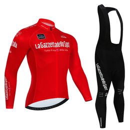 Tour De Italy D'ITALIA Conjunto de camiseta de ciclismo Premium Anti-UV Traje de ciclismo de manga larga cuesta abajo Otoño Uniforme de carreras profesional de secado rápido 240119