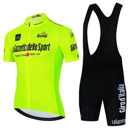 Maglia da ciclismo Tour De Italy D ITALIA Set da uomo Bicicletta manica corta Abbigliamento Bici maillot Pantaloncini con bretelle 220708331g