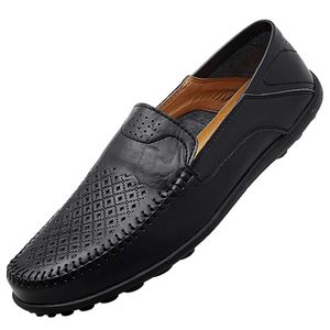 Visitre élevé GO GO GO Men's End Cuir Casual One Step Kick Lefu Breathable Driving Shoes Fashion Slippers 400 234