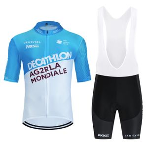 Tour Italia Ensemble de cyclisme AG2R ROSTI Team Maillot de vélo Short Ropa Ciclismo Maillot d'équitation à séchage rapide Vêtements 240311