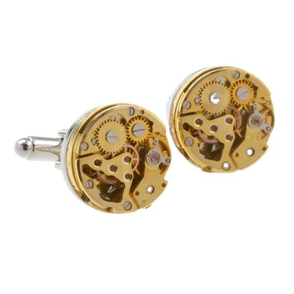 Mouvement Tourbillon 1 paire ensemble pour hommes mariage marié montre mécanisme engrenage chemise manchette homme costume manches boutons de manchette liens