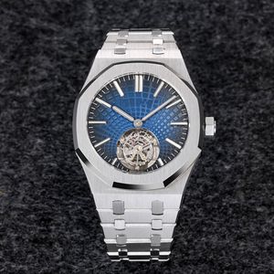 Montre tourbillon Montre homme Montre automatique à chaîne montres 41mm Montre-bracelet saphir Super étanche Montre de Luxe de natation