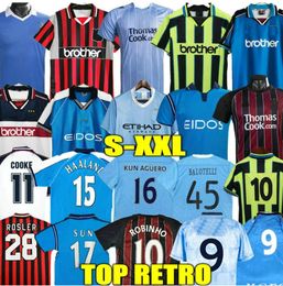 TOURE YAYA BALOTELLI Maillots de football rétro 11 12 City Classic Final 2011 2012 homme KUN AGUERO DICKOV TEVEZ HAALAND GOATER 98 99 01 maillot de football vintage KOMPANY 88 89 TTT