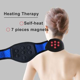 Tourmaline Neoprene Neck Support Brace Magnetic Therapy Wrap Protéger Bande Tourmaline Réchauffeurs pour La Douleur Au Cou