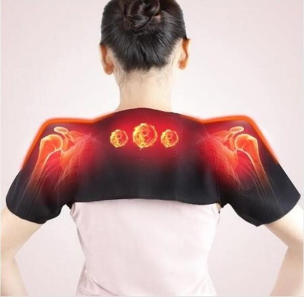 Almohadilla de terapia de calor Unisex con autocalentamiento de turmalina, Protector de hombro, soporte para alivio del dolor de músculos, cinturón calefactor para el cuidado de la salud