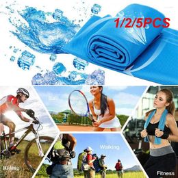 Serviette 1/2/5PCS Serviettes de glace rafraîchissantes Microfibre Yoga Cool Mince Sport de plein air Écharpe d'été Vêtements de sport Bande de sueur glacée Top