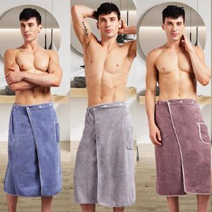 Serviette 1 ensemble bain magique portable pour hommes avec poche natation couverture de plage douce jupe de douche sport serviettes de sport peignoir séchage rapide