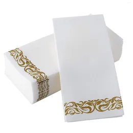 Serviette 100 serviettes invité jetables serviettes douces et absorbants en papier lin en papier à main le plafond de salle de bain durable Plein de salle de bain MOP