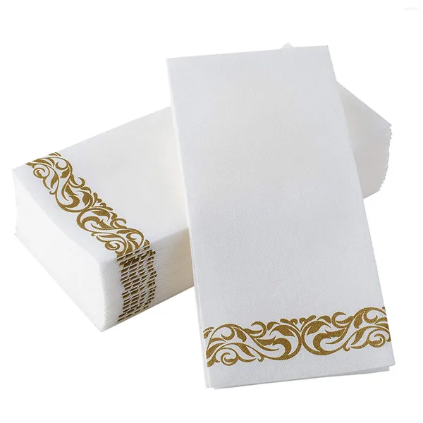 Serviette 100 serviettes invité jetables serviettes douces et absorbants en papier lin en papier à main le plafond de salle de bain durable Plein de salle de bain MOP