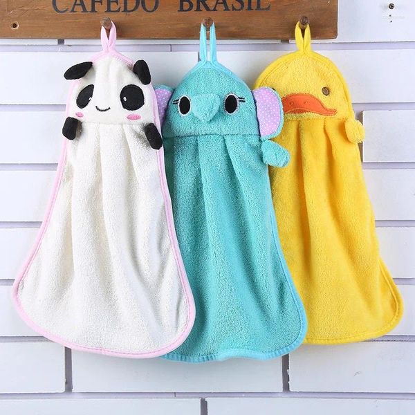 Serviette 100pcs mignon animal microfibre enfants enfants dessin animé absorbant sèche charmant pour la cuisine de la cuisine utilisation wa0785