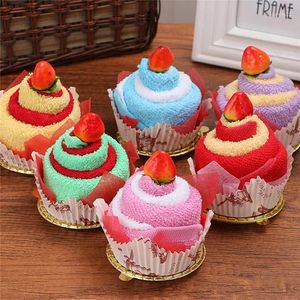 Serviette 10 ensembles gâteau coloré cadeau créatif serviettes en coton belle mariage noël fête des mères anniversaire des enseignants
