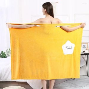 Serviette 135x105cm de bain maison femme portable enveloppe adulte absorbe l'eau polyester sèche jupe de cheveux longue salle de bain bain de bain lavable