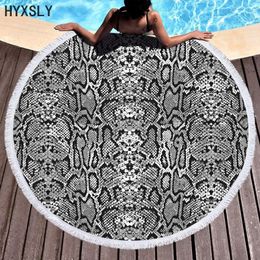 Serviette de plage ronde bohème 3d, tapisserie géométrique léopard en microfibre, tapis de Yoga, couverture de douche, serviettes de bain, 150cm