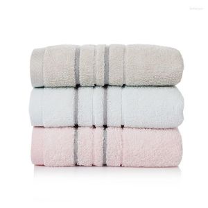 Handdoek 1 stc 34x75 cm katoenen vaste kleur gestreepte super zacht water absorberende badkamerhand