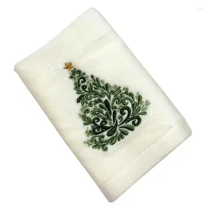 Handdoek 1 st Kerst Geborduurd Gezicht Gezichtsreiniging Boom Patroon Katoenen Handdoeken Kerst Feestartikelen 60x36 cm
