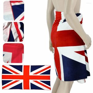 Serviette 1pcs British Flag Plack Rice Pattern Superfine Fiber Printing Gym Holiday Super Soft Bath