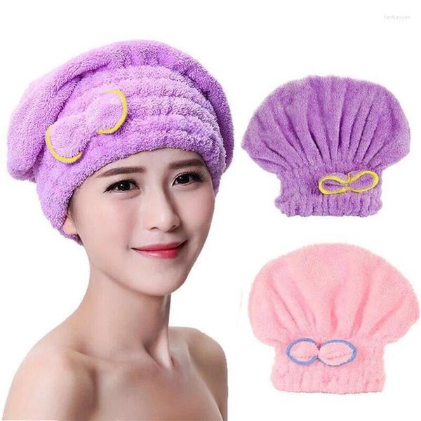 Toalla 1 por ciento microfibre Baño de secado rápido de cabello Spa Bownot Wrap Capacina Accesorios de baño Bonnets Ducha de diseñador de mujeres