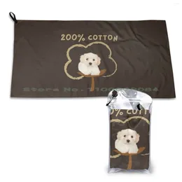 Serviette 200% Coton-Cuté drôle cadeau pour coton de tulear propriétaires rapides de gym de sport de sport de sport maman portable papa