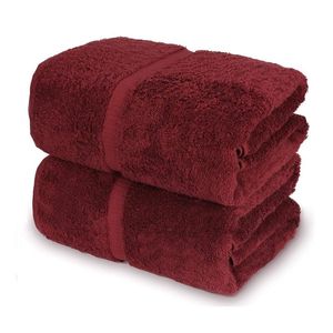 Handdoek 2 stks microvezel sterk absorberende waterbadbladen vaste kleur katoen 35 x 70 inch