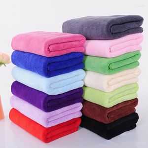 Serviette 30 60cm Couleur unie Microfibre Ménage Salle de bain Visage Textile à la maison Serviettes de nettoyage absorbantes