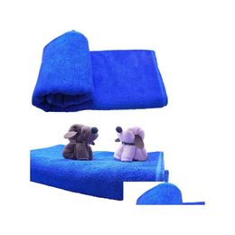 Handdoek 30x30cm blauwe zachte microfiber reiniging voor auto wasstoffen verzorging vierkante huis badkamer keuken wasgentschap handdoeken wa1606 drop de dhngk