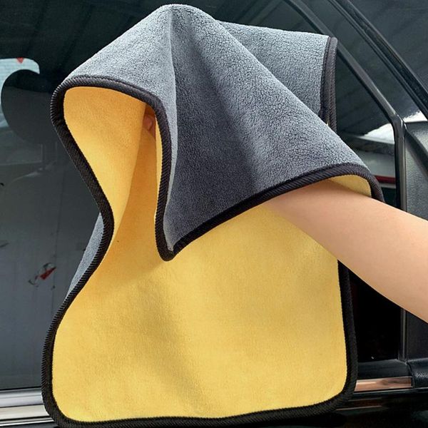 Serviette 30x30cm Épaississement Super absorbant Lavage de voiture Microfibre Nettoyage Nettoyage Séchage Toile Polissage Clean Soins Serviettes Auto Accessoires Auto Accessoires