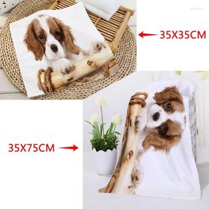 Handdoek 35x35cm 35x75cm handdoeken aangepaste cocker spaniel Dog bedrukte vierkante microfiber absorberende droog badwashandel