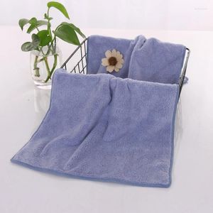Serviette 35x75 cm absorbe rapidement le tissu de nettoyage d'eau en peluche épaissie de salle de bain ordinaire accessoires