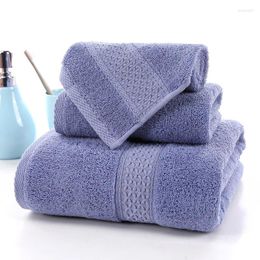 Serviette 3pcs ensembles de coton pur pur absorbant à plaid absorbant douche de douche de salle de bain produits