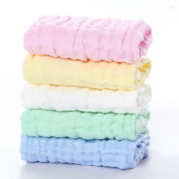 Serviette 5 pièces serviettes pour bébé tissu en mousseline lingettes pour le visage salive bavoir mouchoir gant de toilette