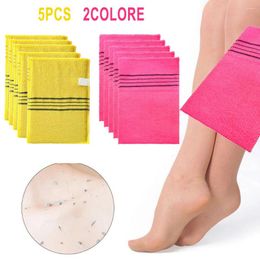 Serviette 5 pièces coréen italie asiatique exfoliant bain gant de toilette corps gommage douche doux pour adultes brosse à grains grossiers