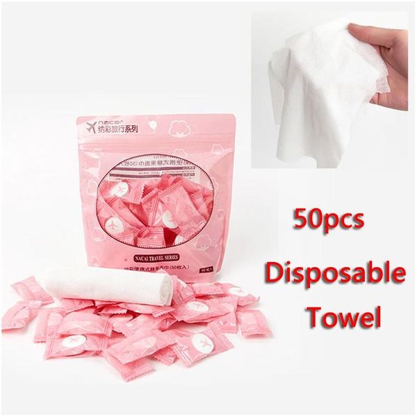 Serviette 50 Pcs Portable Voyage Compressé En Plein Air Coton Jetable Magique Extensible Lavage Visage Serviettes Propre Dbc Drop Delivery Home Gard Dhvhi