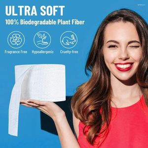 Serviette 55 comptes serviettes jetables pour le visage portable pour voyage coton point break tissu démaquillant lingettes sèches humides soins de la peau rouleau papier