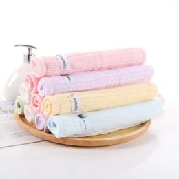 Toalla 5 pzas/lote mano para bebés niños niñas hogar cocina toallas pequeñas 25x25 cm suave aborbente Color sólido algodón 5 capas YarnTowels