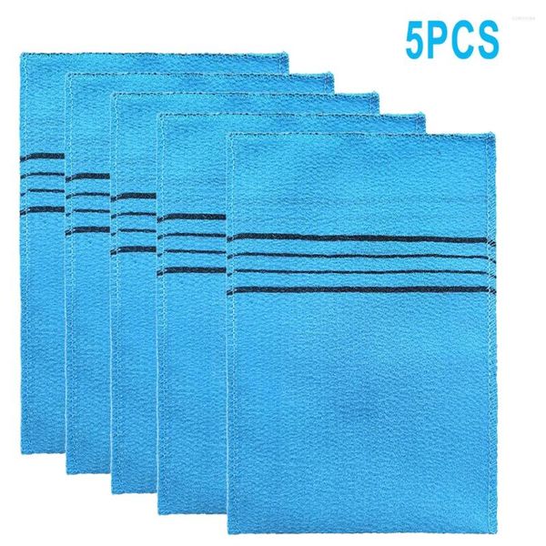 Serviette 5pcs double face coréen exfoliant le bain de bain billet de toilettes sommage corporel portable pour les adultes