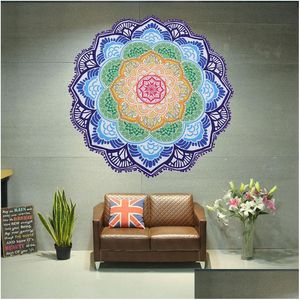 Handdoek 6 soorten draagbaar strand India mandala muur hangende bed manta yoga mat tassel deken deken cam matras Slee Pad Tapestry druppel delive DH3S7