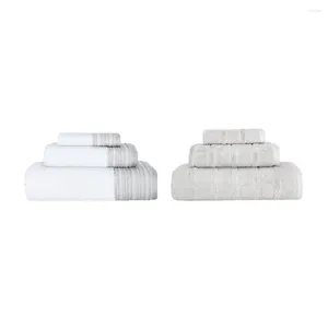 Toalla 6pc de lujo Fancy Bundle Set White/Stone -