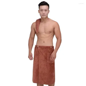 Serviette 70 140 cm Baignoire portable douce avec poche pour hommes peignoir enveloppe de douche nageur de plage de plage de playa