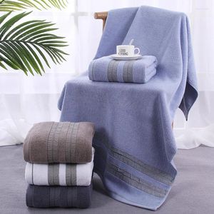 Serviette de bain absorbante pour adultes, 70x140cm, en coton doux, épaisse, pour la douche, pour la maison, couleur unie Pure