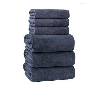 Serviette 70x140cm bain confortable microfibre gris salle de bain doux absorbant plage sport Fitness