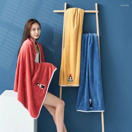 Handdoek 80x150 cm MS geborduurd verdikte vergrote badkoraal fleece super zacht waterabsorptie gym badkamer handdoeken strand