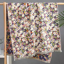 Serviette 80x160 cm Baignoire de gaze en coton pour couple adulte toutes saisons universelles de plage à franges absorbants ménagers universels