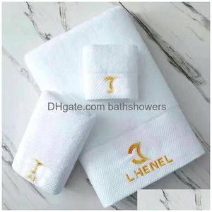 Serviette un ensemble de coton pur concepteurs de luxurys pour le visage de bain doux lavage de la maison soft-lavage de la maison