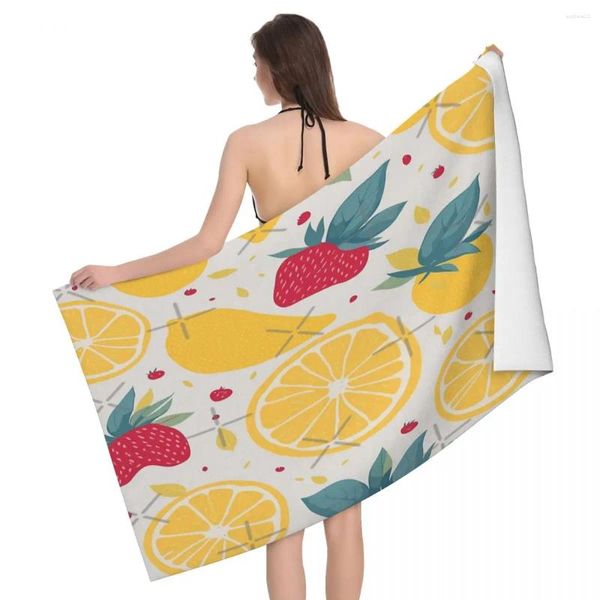 Serviette une touche de saveur ensoleillée Summertime Sweetness 80x130cm Bath Brighly Imprimé adapté à la tournée de tournée