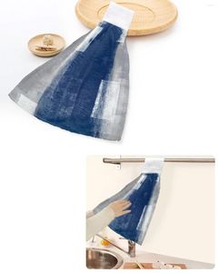 Toalla abstracta textura de pintura al óleo Toallas de mano azul en el hogar