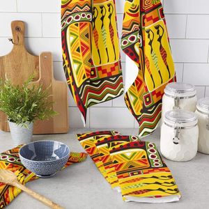 Serviette femmes africaines formes géométriques cuisine chiffons en microfibre chiffon de nettoyage maison lavage vaisselle outils